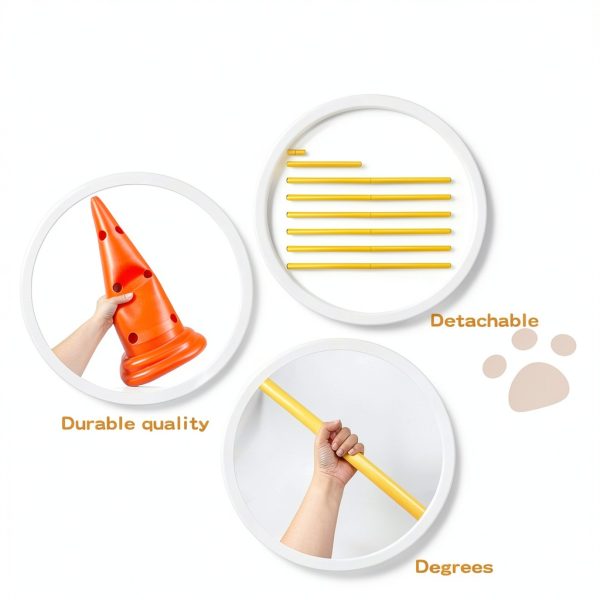MDTMR Dog Agility Equipment Set Cones Rods Training-3