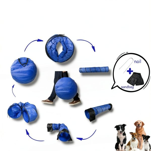 Bebegigi Dog Agility Tunnel Durable Polyester Indoor Outdoor-4