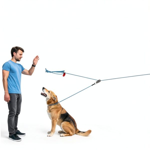 LURLEEZ Dog Run Cable Tangle Free Pulley Large Dogs-5