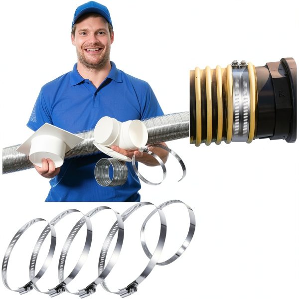 304 Stainless Steel Worm Gear Hose Clamps 20pcs Kit LAZIRO 44-108mm-1