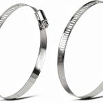 6 Inch Duct Clamp Teqooza Stainless Steel 140-160mm Adjustable 2 Pack-0