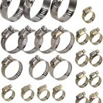 Hose Clamps 40Pcs Stainless Steel Worm Gear Kit 1/4"-1-1/2" Adjustable-0
