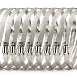 4 Inch 304 Stainless Steel Adjustable Hose Clamp Twdrer 91-114mm-0