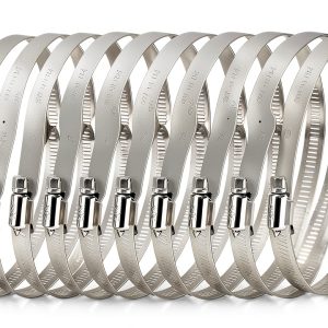 4 Inch 304 Stainless Steel Adjustable Hose Clamp Twdrer 91-114mm-0